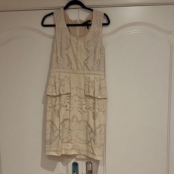 BCBGMaxAzria Dresses & Skirts - BCBGMaxAzria Cream and Black Dress